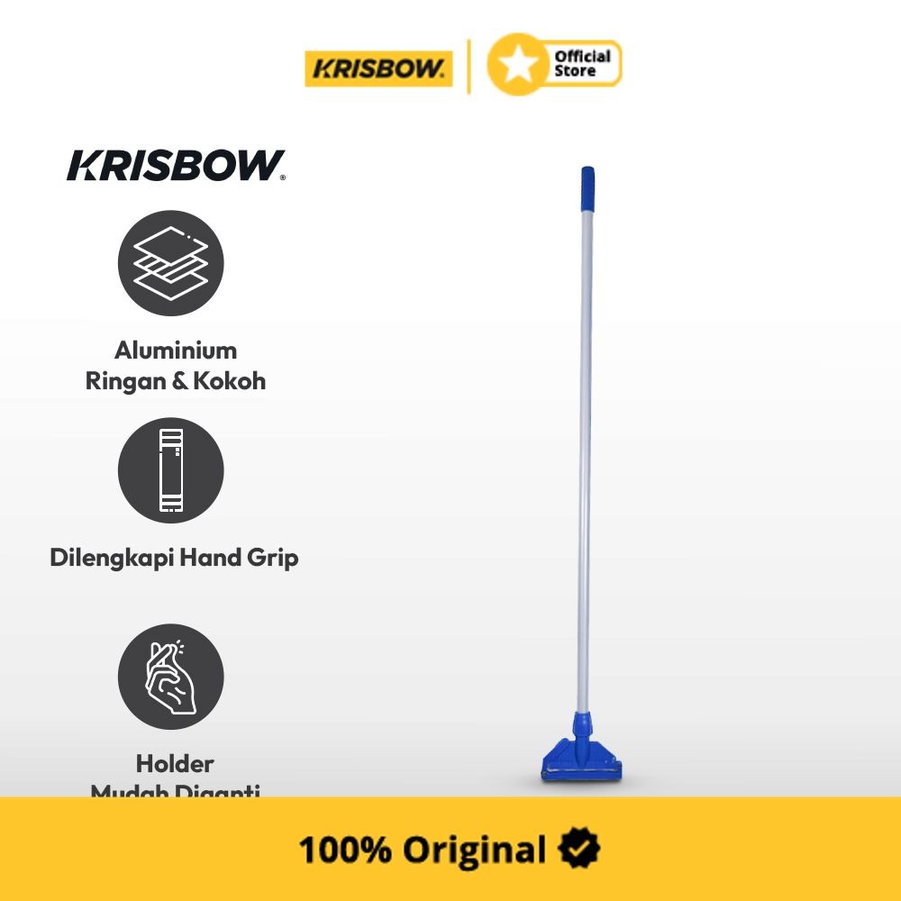 Axinaboyna - Krisbow Handle Plastic Mop Gagang Pel Aluminium Stik Pel Lantai