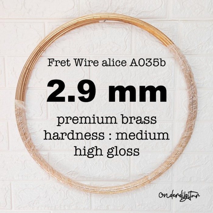 Kawat Fret Gitar Bass Alice Ukuran 2,9mm / Premium Brass Alice A035B Fret Wire Kawat Gitar Ukuran 2,