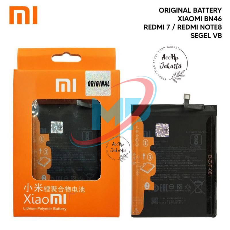 [GARANSI] Baterai Battery Xiaomi Redmi 7 BN46 Batre BN 46 note 8 Redmi 7 Batrai Original 100%