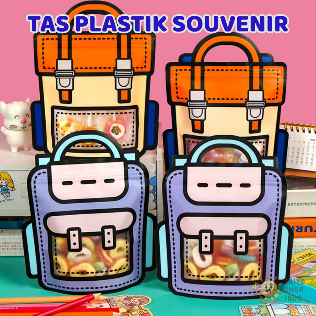 

TAIYO Tas Plastik Souvenir Ziplock Goodie Bag Hampers Bingkisan Kado Snack Hadiah Ulang Tahun Zipper [UPM]