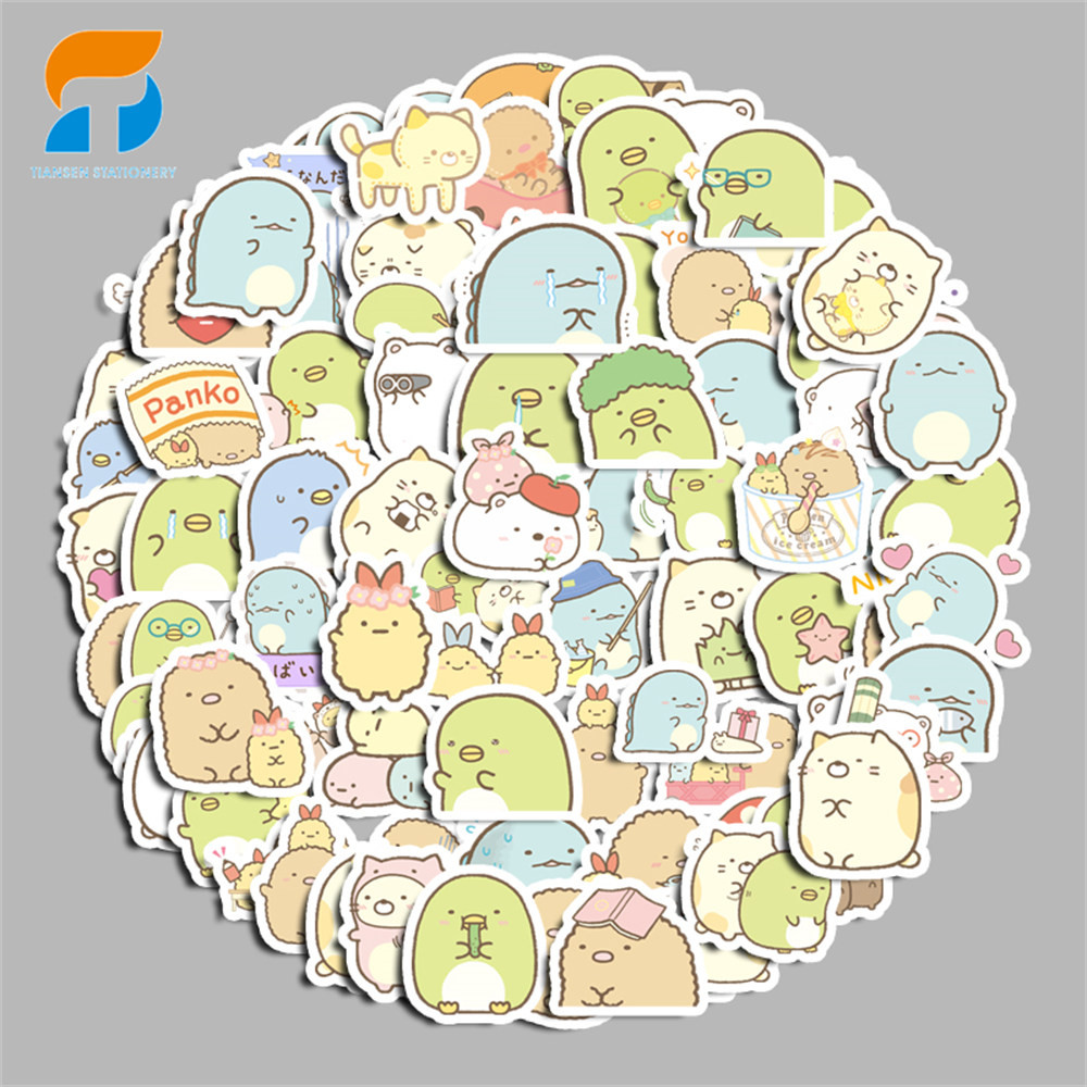 

100pcs Cute Corner Creatures Stickers Diy Computer Washi Scrapbooking Laptop Stickers Stationery Arts Crafts