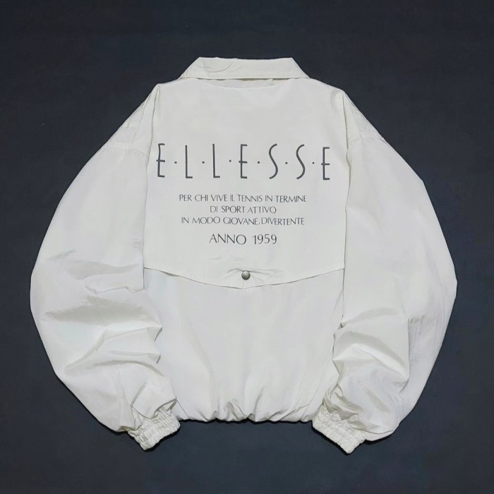 JAKET VINTAGE ELLESSE WINDBREAKER CASUAL BOXY SPORTY PRIA WANITA