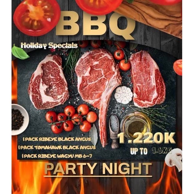 

BBQ GRILL PACKAGE STEAK WAGYU / BLACK ANGUS - GET FREE 1 PACK RANDOM