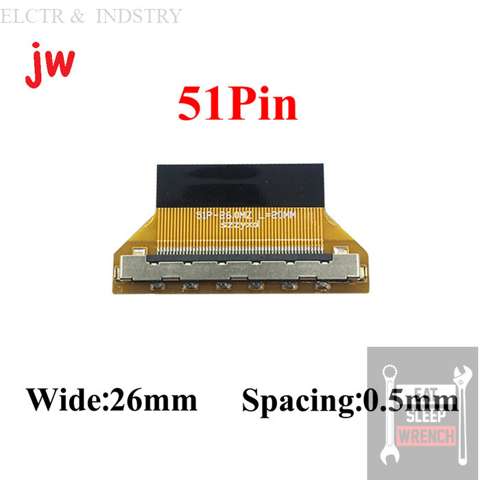 LVDS FI-RE51 to Flat Flexible FFC FPC Konektor IC Transistor dan mosfet