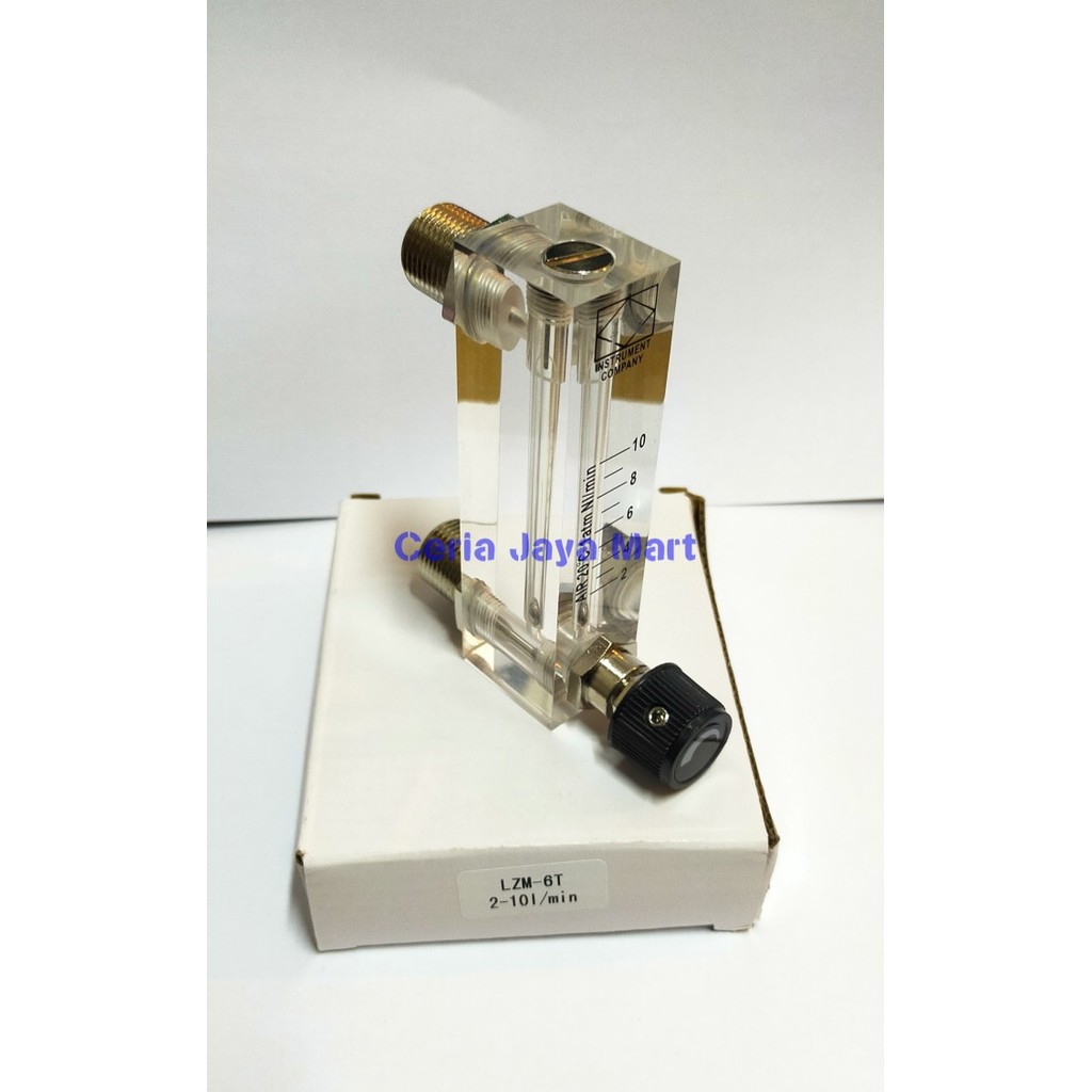 Flowmeter Rotameter Udara / Gas ( Air) 2 - 10 L/Min / Rotameter Acrylic Udara / LZM-6T Rotameter 1/4