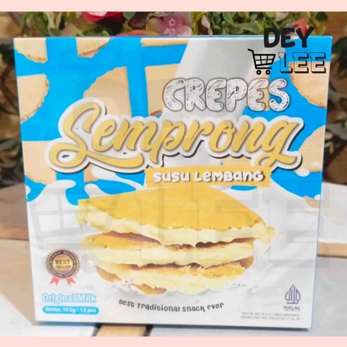 

Crepes Semprong Susu Lembang 165g isi 12 pcs ANEKA RASA Oleh-Oleh Bandung