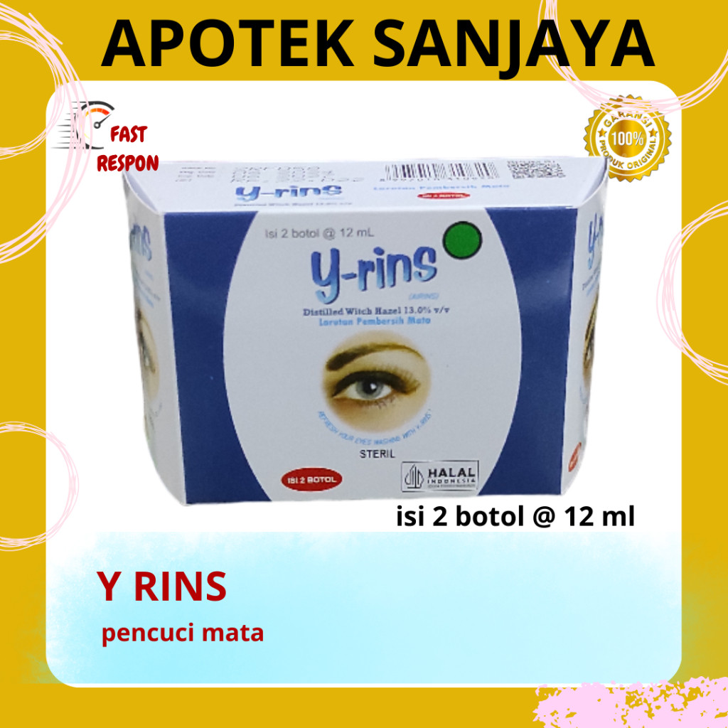 Y RINS / CAIRAN CUCI MATA / 1 BOX ISI 2 PCS / MATA GATAL / MATA MERAH / MATA PEDIH