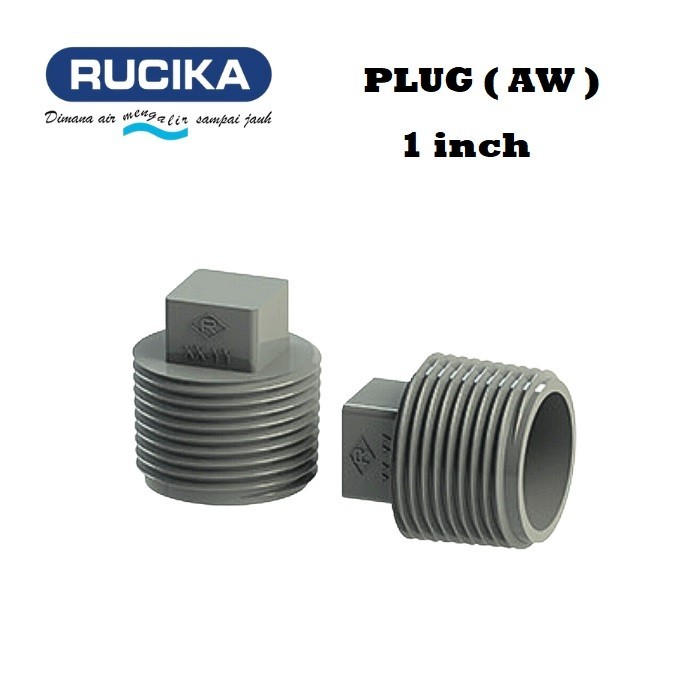 Tutup Drat Luar AW Rucika 1 Inch - Plug Rucika 1 Inch / Dop