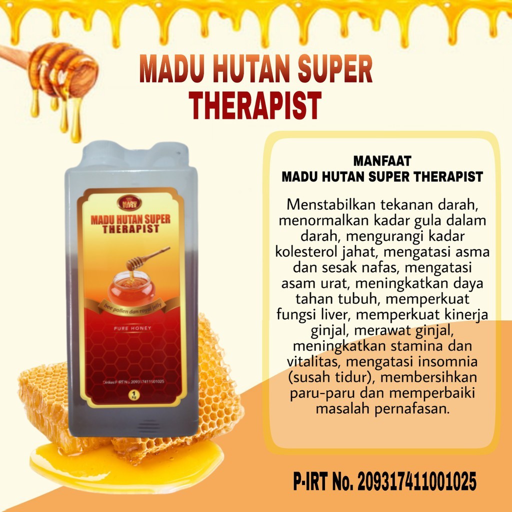 

Madu Hutan Super Therapist plus Bee pollen dan Royal Jelly 1kg