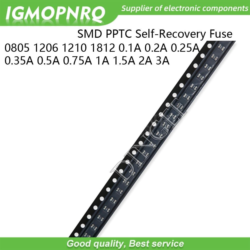 20PCS 0603 0805 1206 1210 1812 0.1A 0.2A 0.25A 0.35A 0.5A 0.75A 1A 1.5A 2A 3A PPTC Self-Recovery Fus