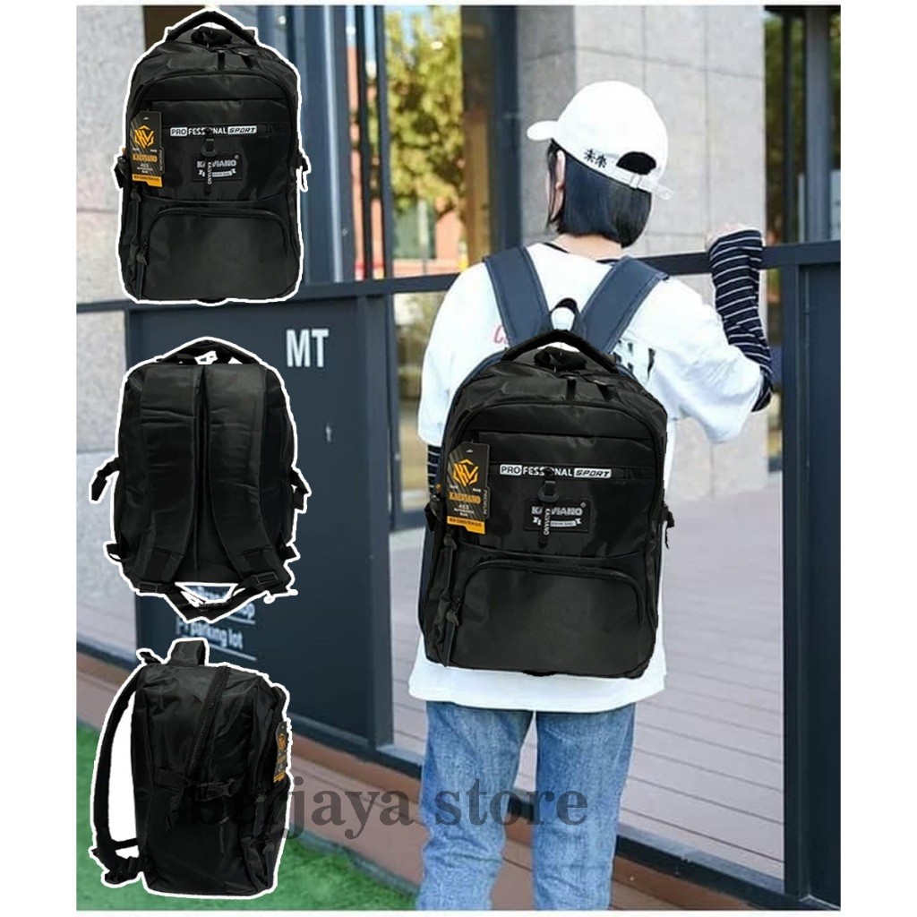 TAS RANSEL PUNGGUNG TAS RANSEL SEKOLAH KERJA MERK KALVIANO TAS RANSEL ELITE