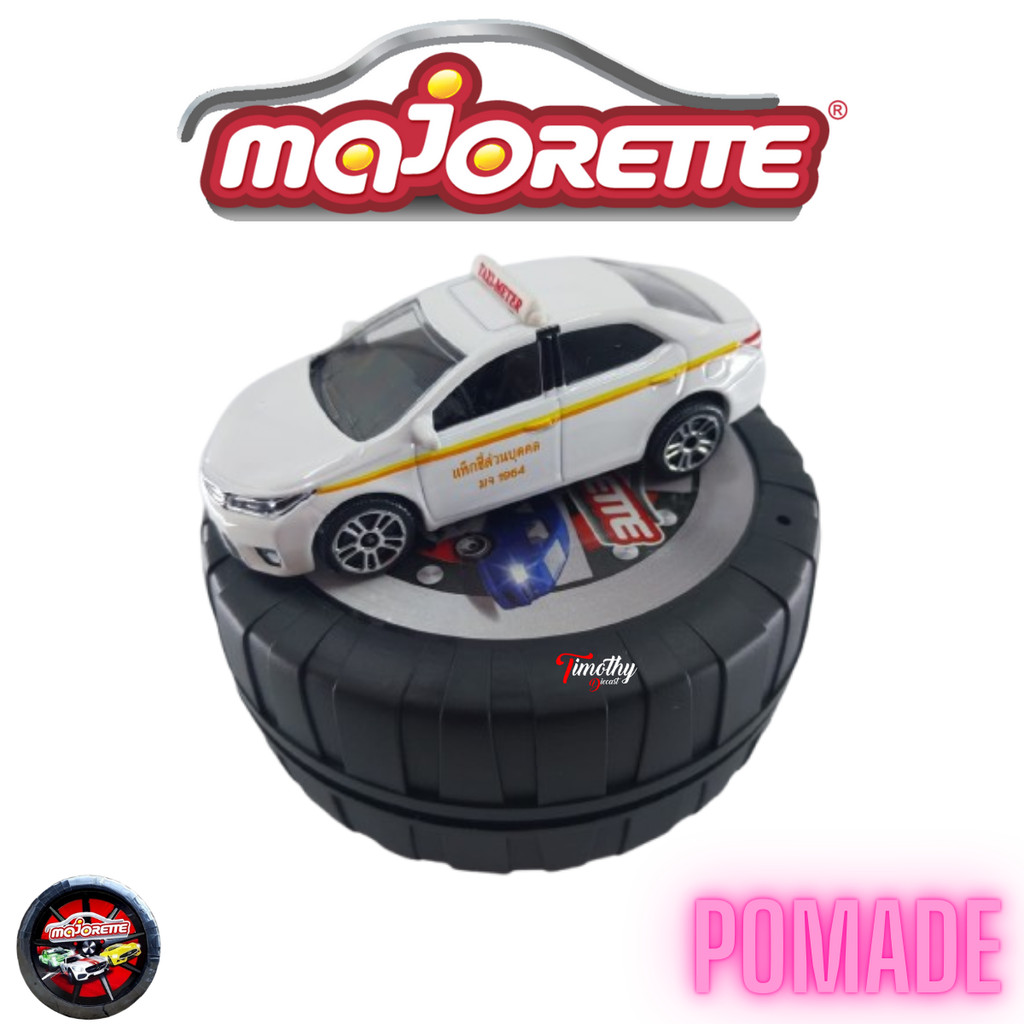 Diecast Majorette Pomade Toyota Corolla Altis Taxi Putih
