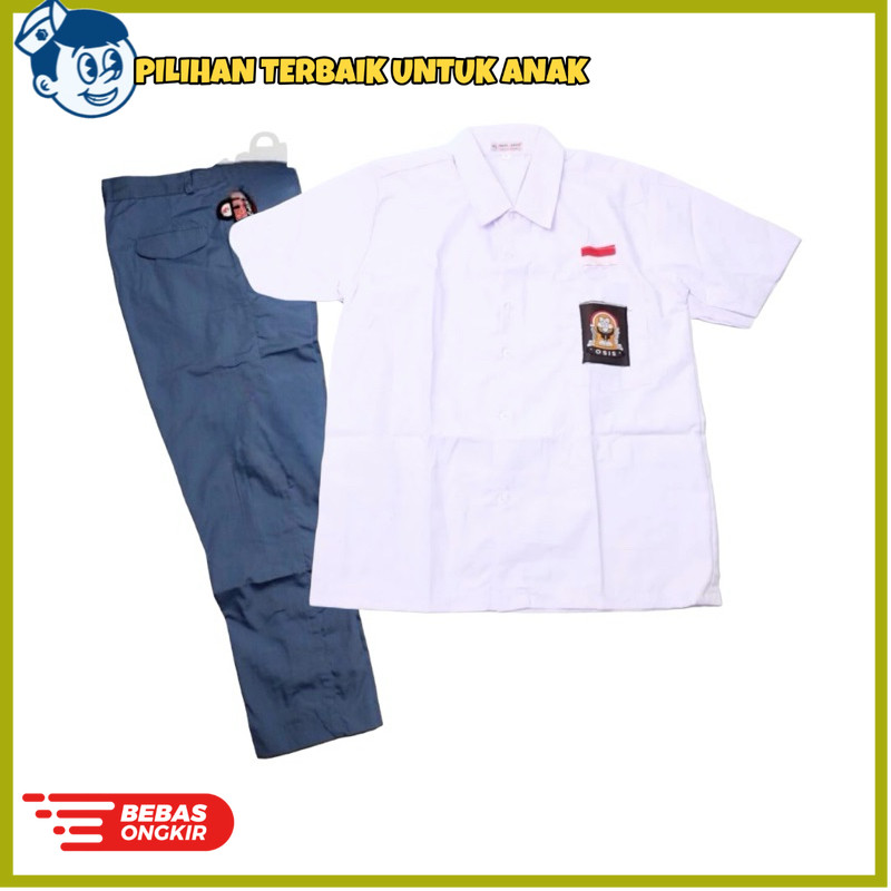 

Setelan Super Lengkap Seragam Sekolah SMA SMK LAKI BAJU PENDEK CELANA PANJANG Cowok