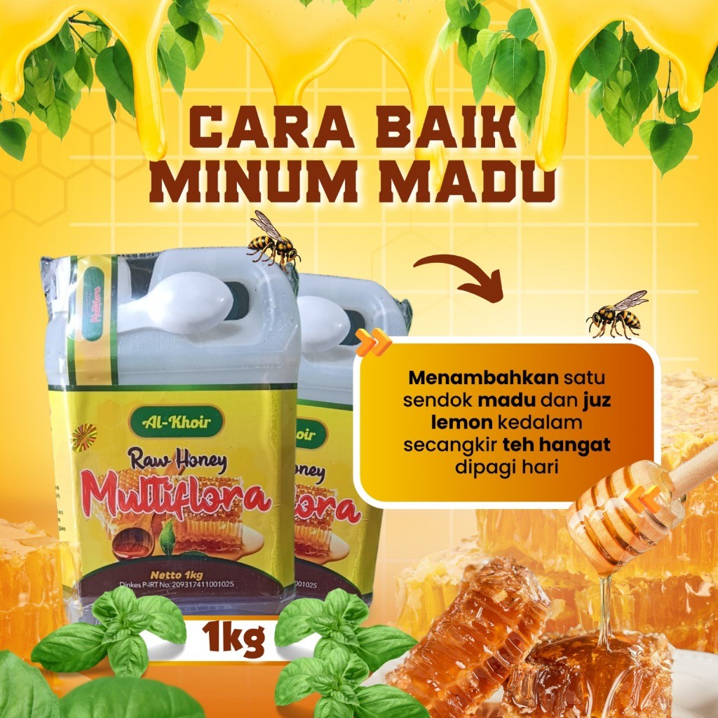 

Madu Multiflora plus propolis 1kg Alkhoir