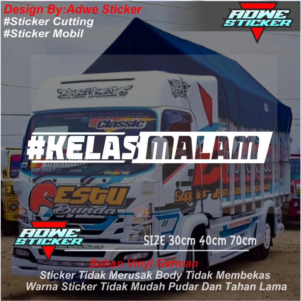 Stiker kaca samping depan truk pick up stiker cutting kelas malam stiker variasi kaca mobil truk pic