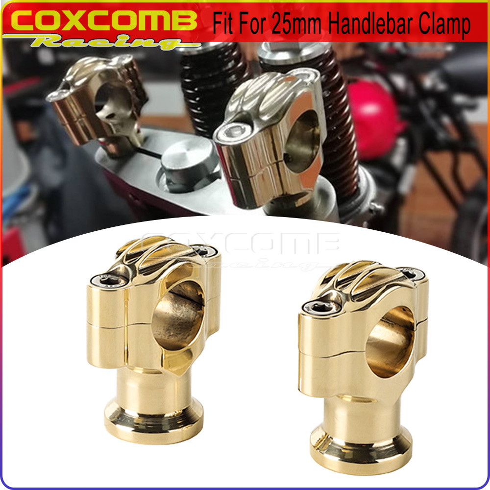 High Quality Motorcycle For Harley Custom Springer Bobber Chopper Aftermarket Brass Hand Bars Risers