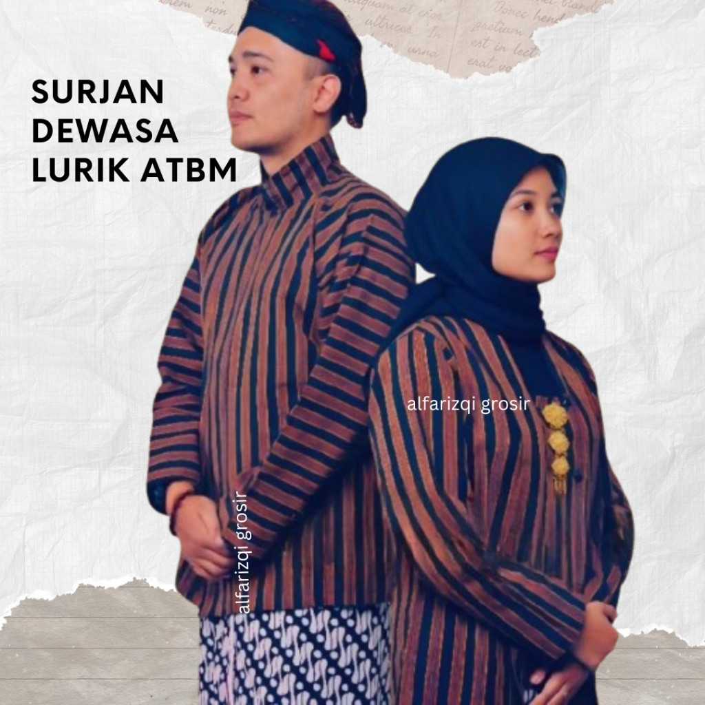 BAJU LURIK WANITA / BAJU LURIK JAWA PRIA / BAJU ADAT JAWA / KEBAYA LURIK WANITA / SURJAN LURIK