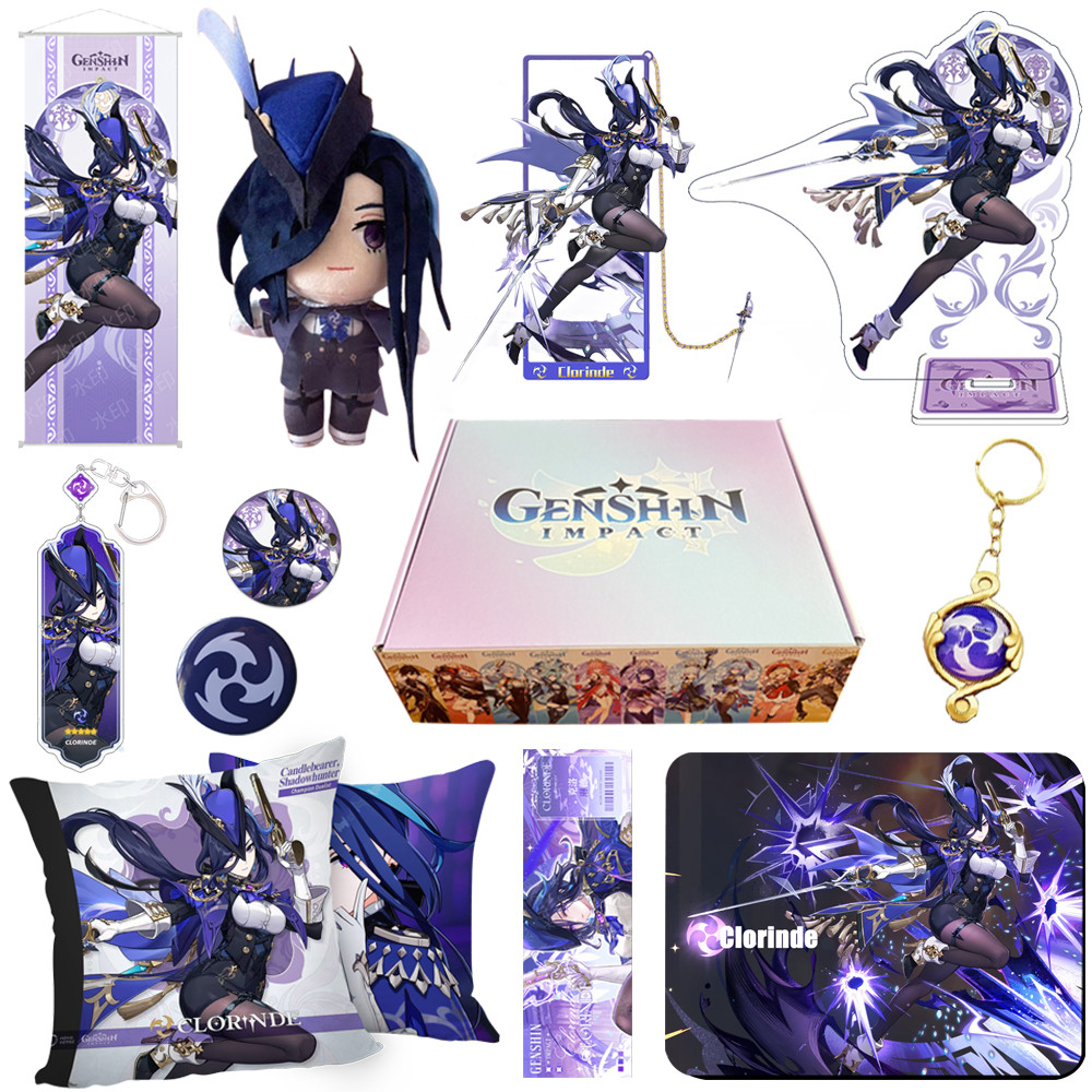 Genshin Impact Clorinde Sigewinne Arlecchino Kaveh Alhaitham Yelan Eula Xiao Gift Box Include Keycha