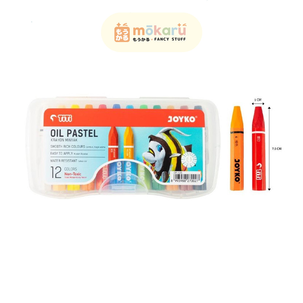 

Joyko Titi Oil Pastel Crayon OP-12S PP / Krayon Minyak 12 Warna Murah Berkualitas