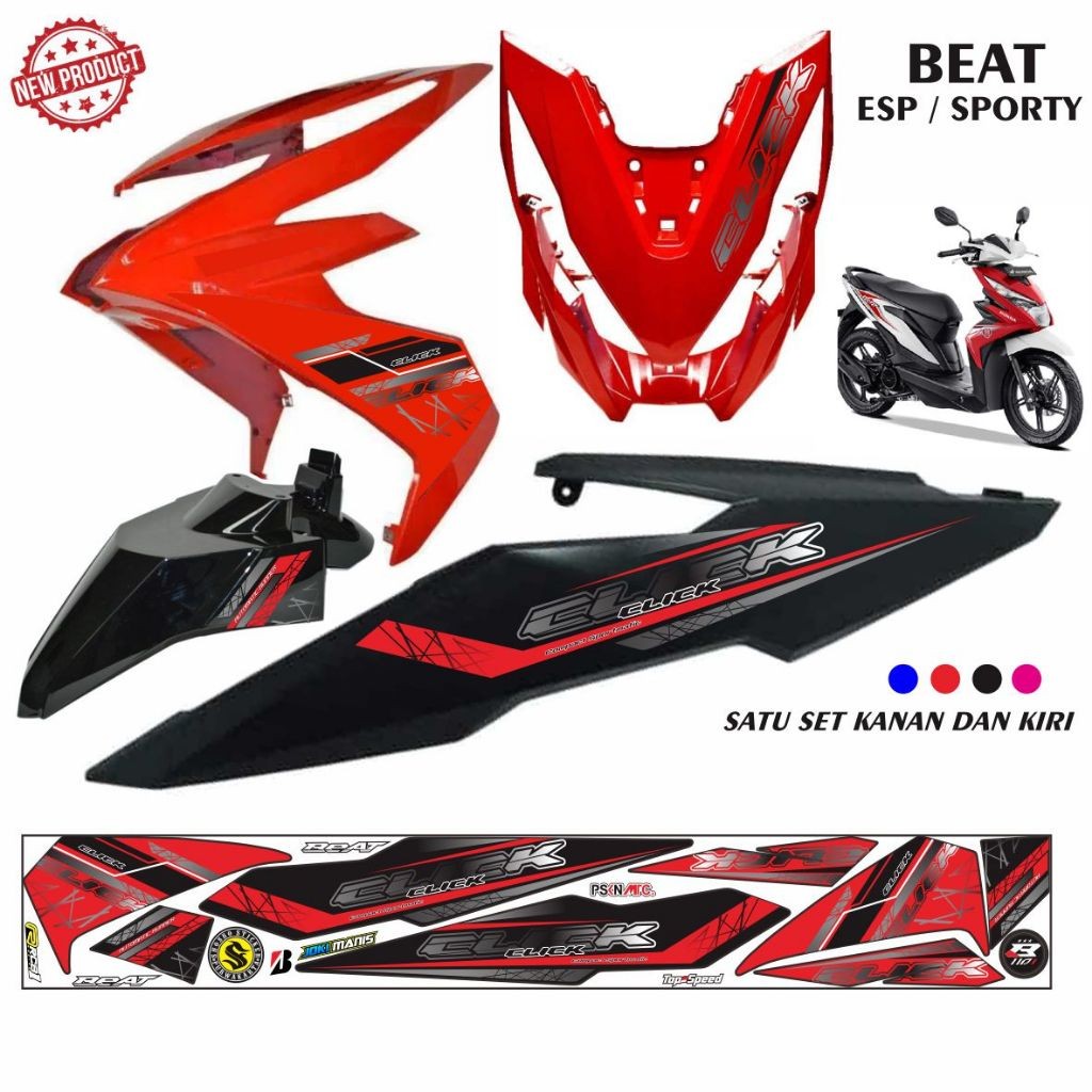 STIKER POLET BEAT ESP 2018 2019 MOTIF STRIPING BEAT 2017 MOTIF VIRAL