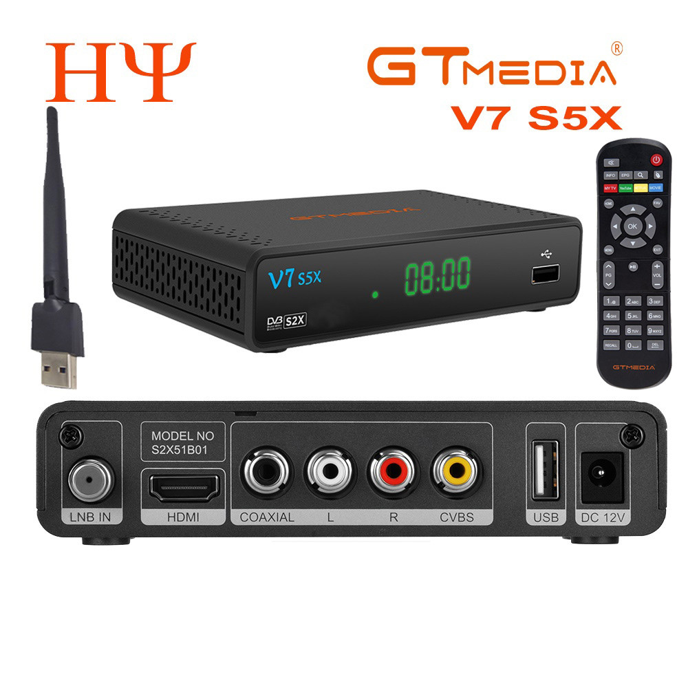 V7 S5X GTmedia V7S5X Support DVB-S/S2/S2X H.265    Set Top Box