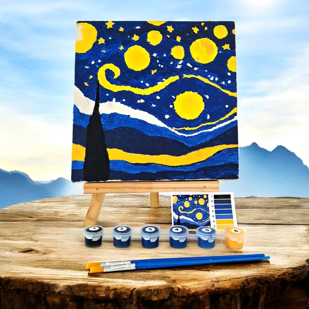 

SFO - DIY Paint By Numbers Kit 1 Set - Starry Night N