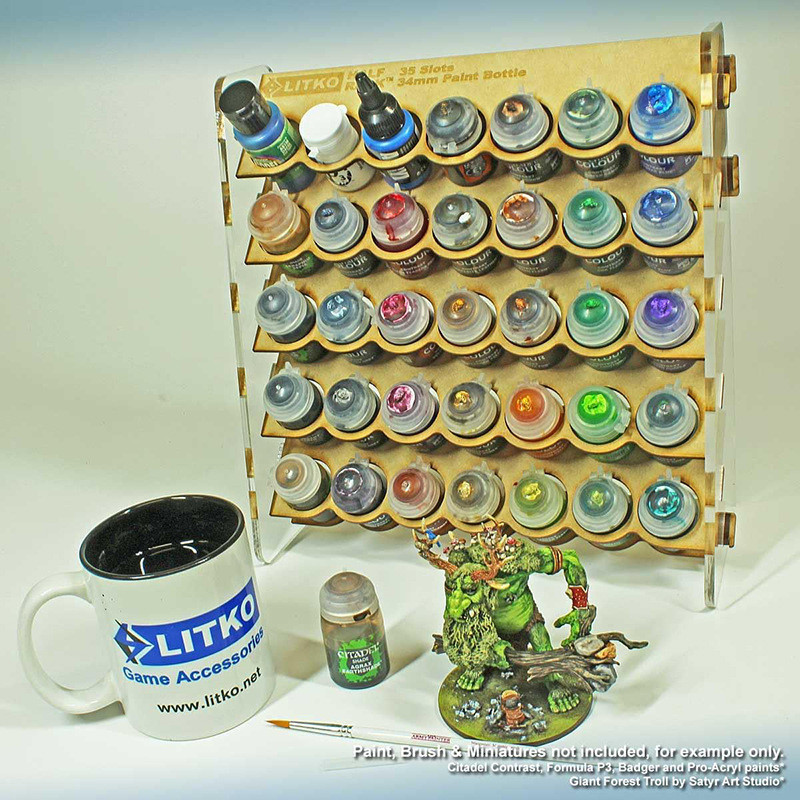 

35Slots Paint Organizer Storage Rack Miniature Model Hobby Paint Station Holder Caddy Stand Round Bottle Paints Home Accessories