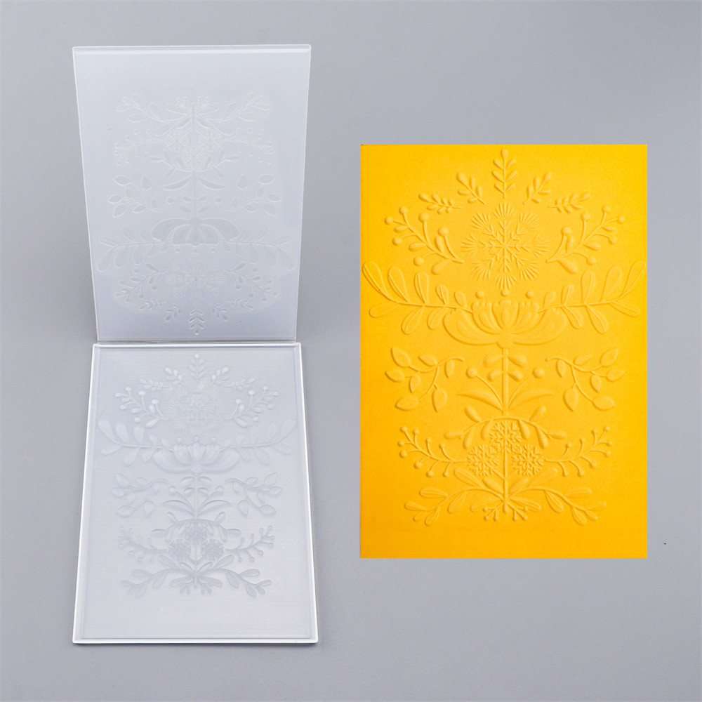 

6.3*11.5cm 3D Embossing Folder Vintage Flower Background Pattern DIY Scrapbooking Paper Christmas Craft Adding Texture Making