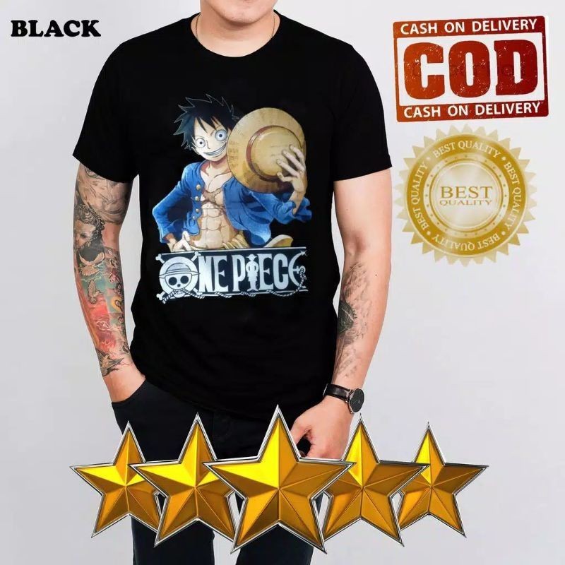 BAJU KAOS DISTRO PRIA ONE PICE BAJU KAOS LUTFYKAOS DISTRO KEREN VIRAL