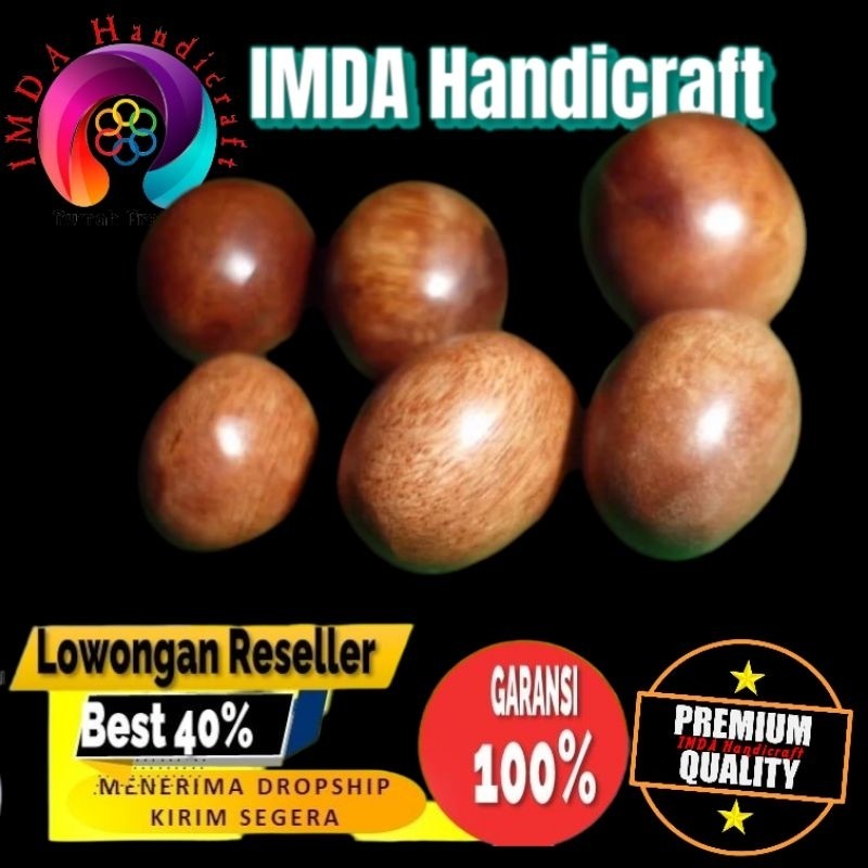 IMDAHANDICRAFT Mata Cincin KAYU STIGI WULUNG Model Oval Polos