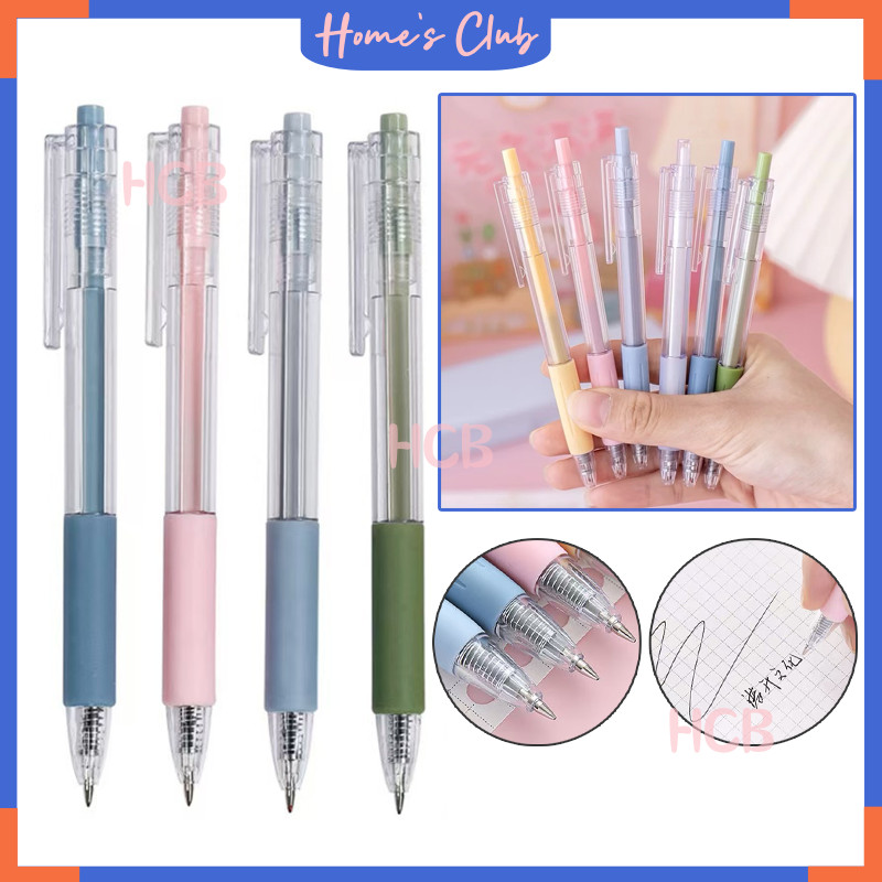 

Pulpen Cetekan Transparant Polos Pena Gel 0.5mm Tinta Hitam Alat Tulis Sekolah Kantor Pen Warna Warni Bolpoint Polos Murah