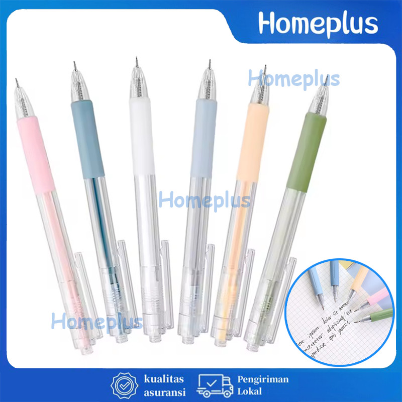 

Pen Warna Warni Pulpen Cetekan Transparant Polos Pena Gel 0.5mm Sekolah Kantor Bolpoint Polos