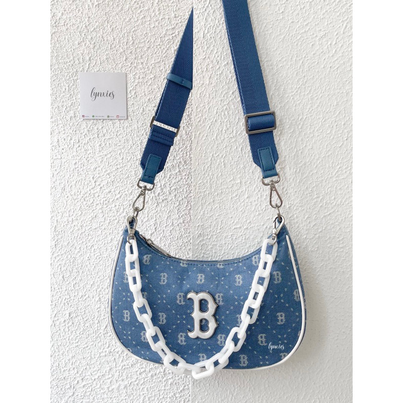 M.L.B DIA MONOGRAM DENIM LIKE STRAP HOBO BAG (REPOST)