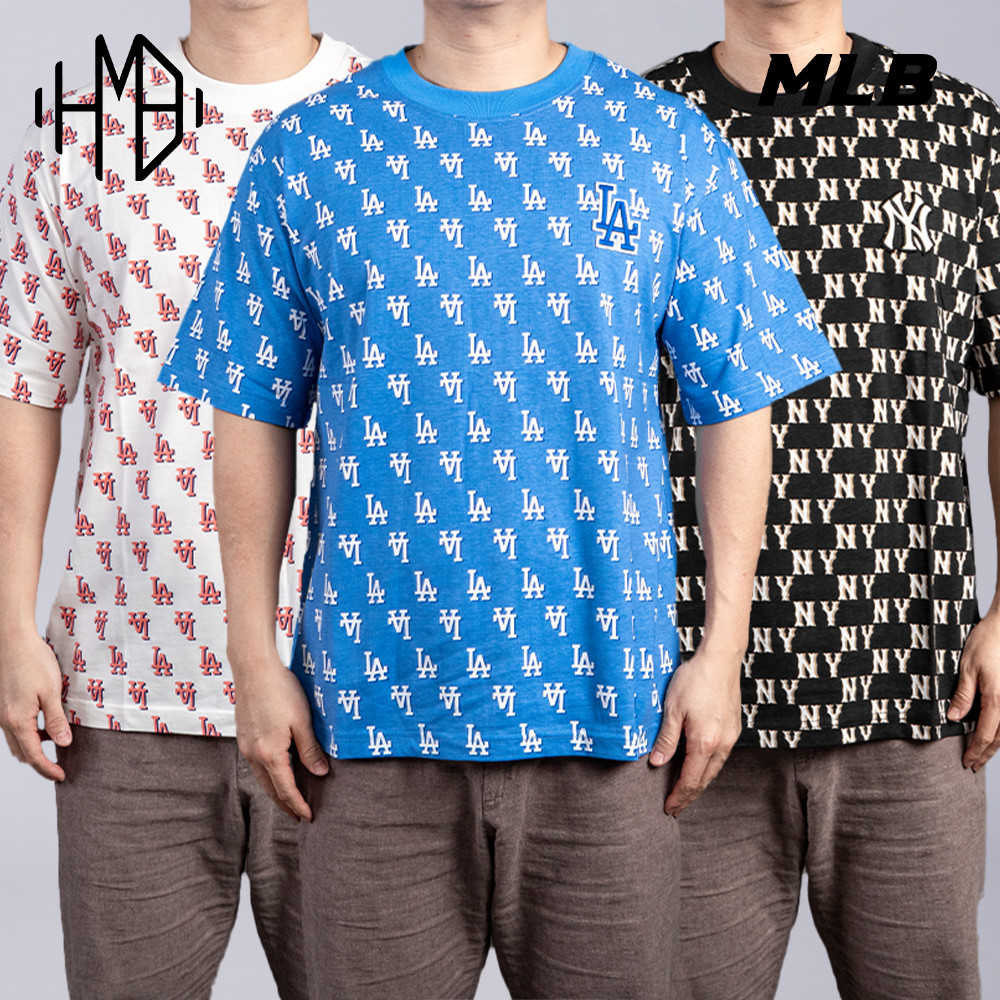 MLB Korea Classic Monogram All Over Tee NY Yankees LA Dodgers Boston