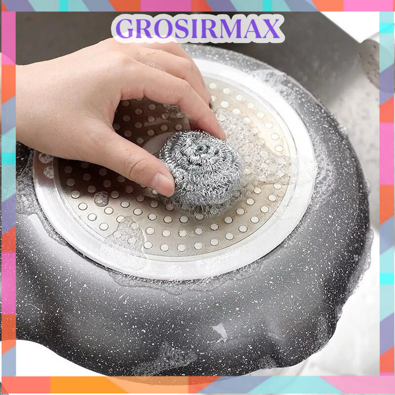 COD Makassar Sabut Kawat Cuci Piring Stainless Steel Anti Karat Serbaguna Dishwashing Wire Spon Pemb