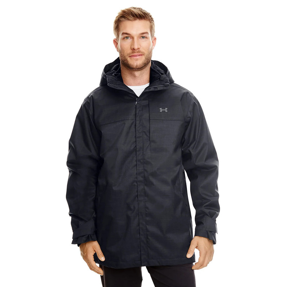 Under Armou*r Men's UA Porter 3-In-1 Jacket Black Original Jaket UA Storm windproof anti angin anti 
