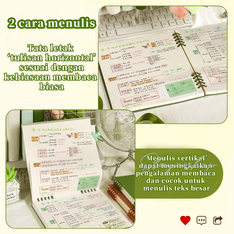 

ReadyNotebook Buku B5 Flip Vertikal/ Buku Binder B5 /Tulis Sekolah Lucu Buku Notebook Aesthetic /