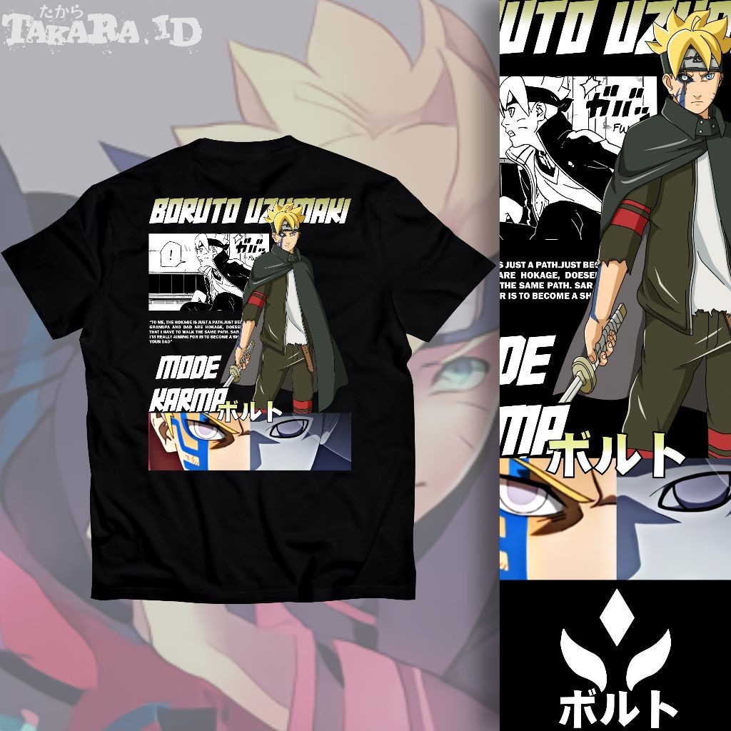 BORUTO MODE KARMA V2 BORUTO UZUMAKI 05BNG- T-Shirt Anime - Kaos Anime - Kaos Oversize