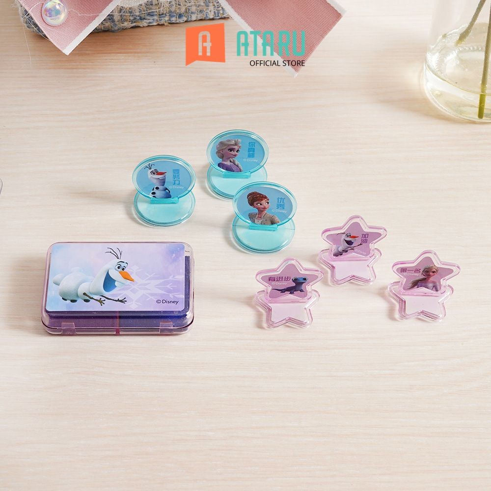 

Ataru Frozen Disney Stempel - Biru/Ungu Alat Tulis Kids Stationery Deco Stamp Cute Stamp