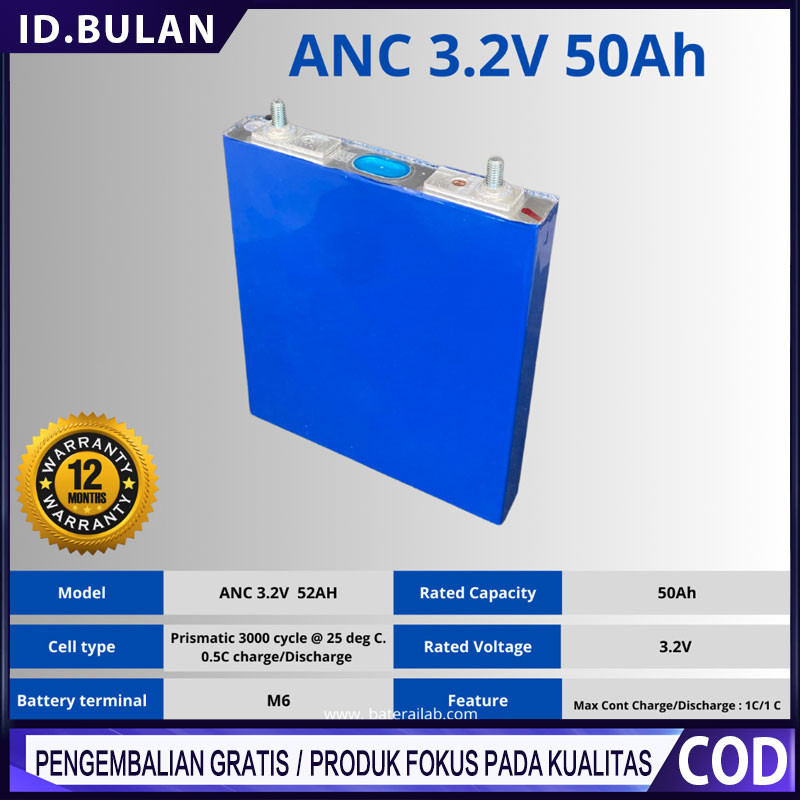 CALB UPS 12V Baterai Lifepo4 3.7v 12AH/25AH/50AH Baru Elektrik Baterai Lithium LIFEPO4 3.2V 50Ah DIS