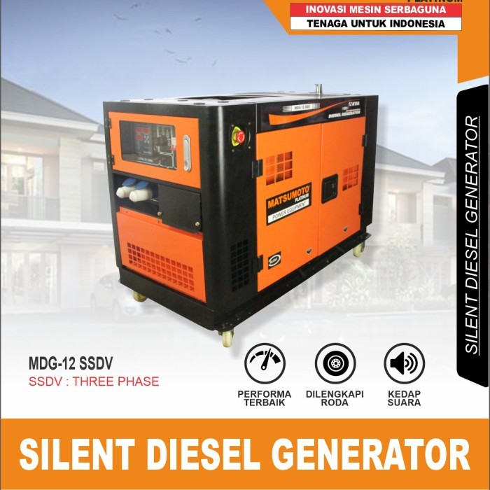 Genset Silent Solar Matsumoto 10Kw 3phase MDG-12SSDV