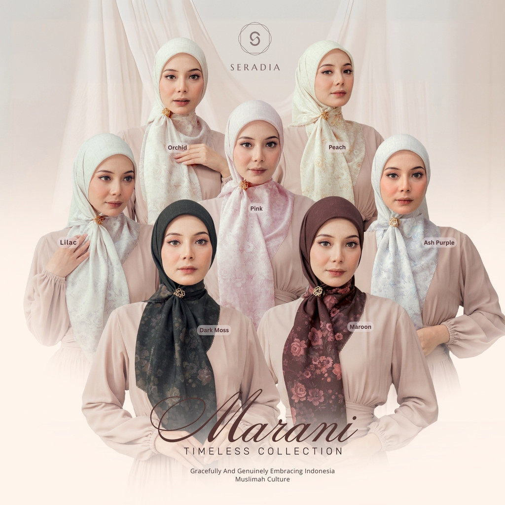 Seradia Hijab - Segi Empat Motif Marani - Timeless Collection