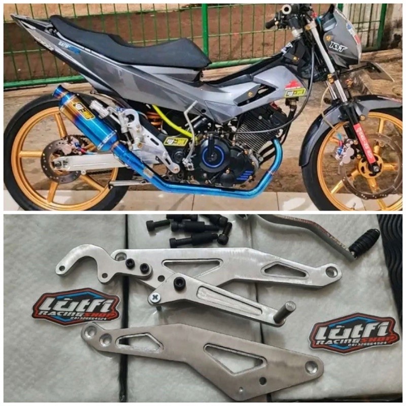 underbone  dural UB custom cnc satria fu / fi 150 road raace dural 1cm  bukan ngrt