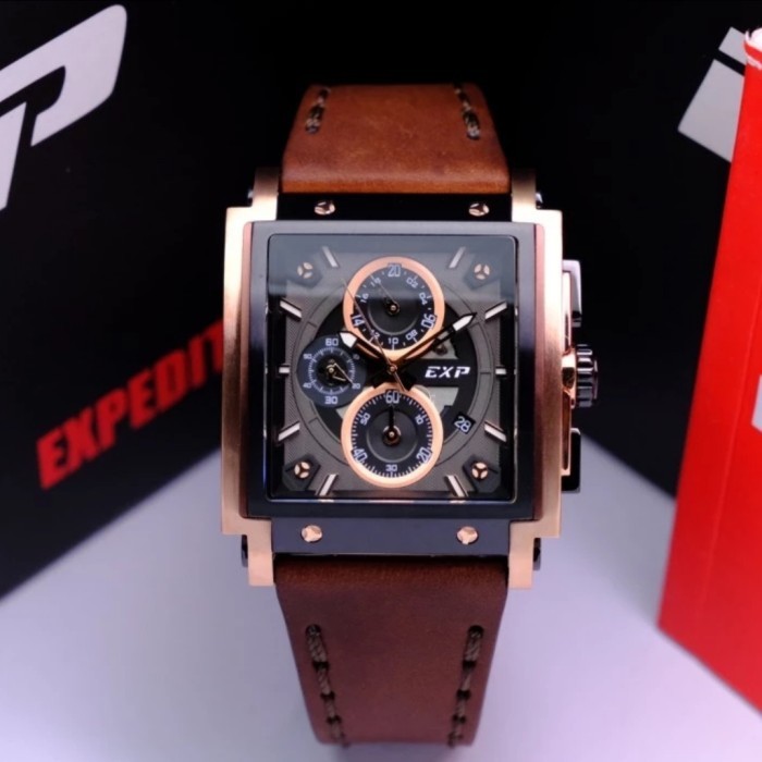 EXPEDITION E6731 / E 6731 Black Rosegold JAM TANGAN Pria