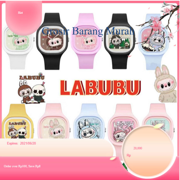 Jam Tangan LAbubu Watch Labubu Smart Watch LAbubu Digital
