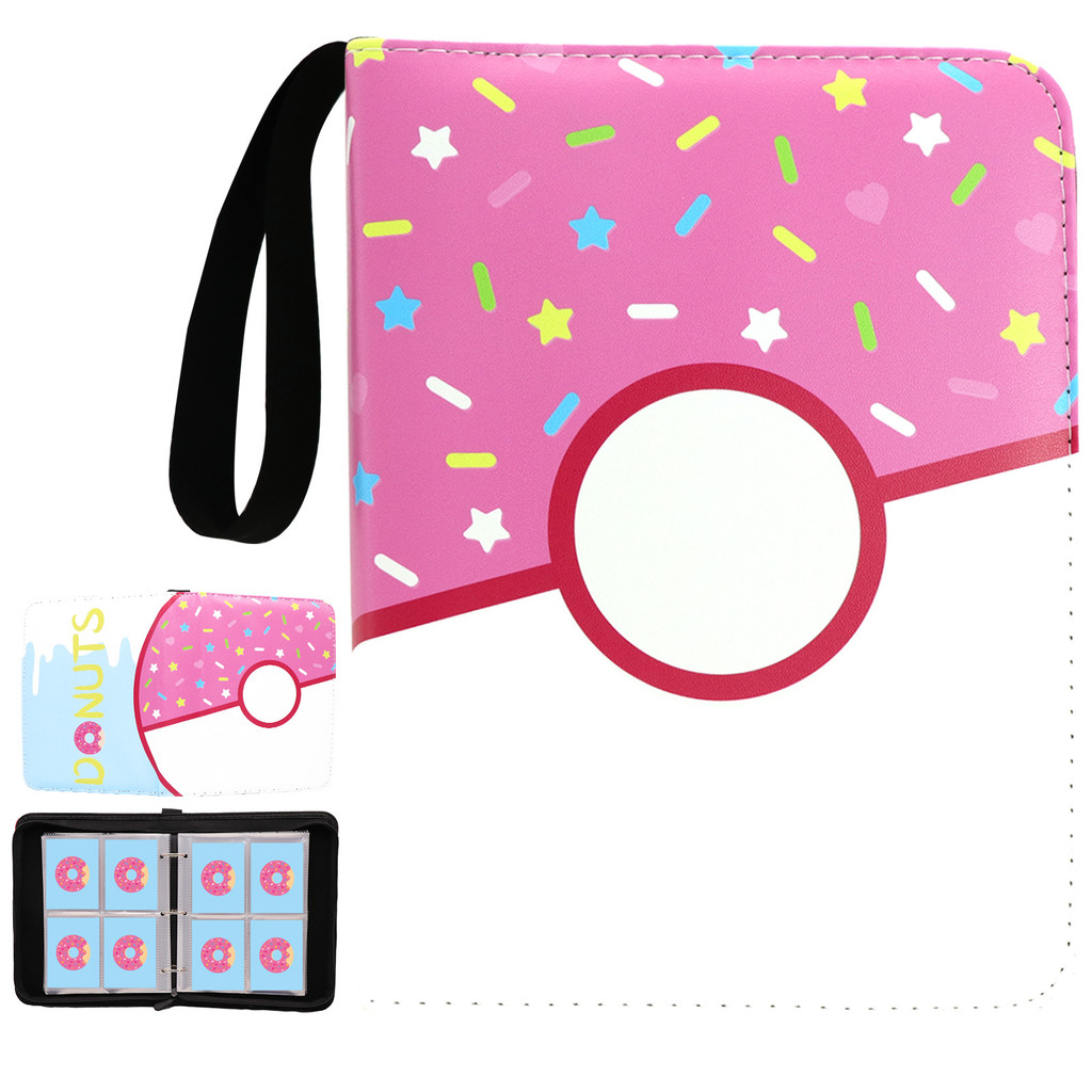 Binder Trading Card for PTCG Card Binder Collection Card Custom Book Holder with 50 Sleeves 400 Pock