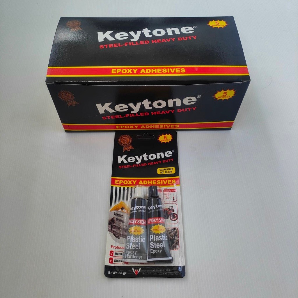 

Keytone Lem Besi Epoxy Plastik Steel Perekat Serbaguna 5 Menit
