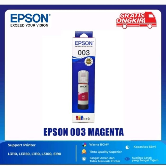

[New Collection] Tinta 003 Magenta Original Garansi uang kembali - Merah