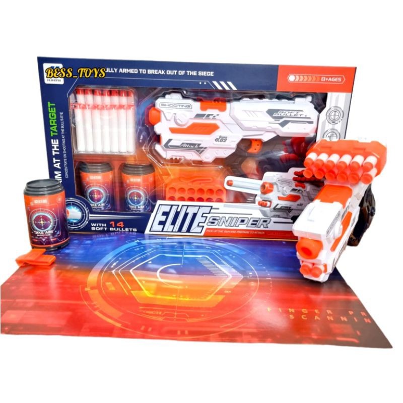 ORANSHOP Mainan Anak Tembak Tembakan Peluru Busa 9002B-1 Tembak Tembakan Peluru Busa