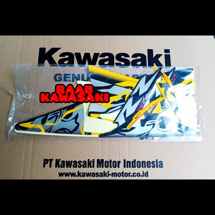 STIKER STRIPING KUNING BATIK SET NINJA 150 RR NEW